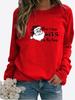 2023 Winter Women's Printed Tops T-shirt Ladies Round Neck Long Sleeve Casual Sweatshirt Plus Size Blouse