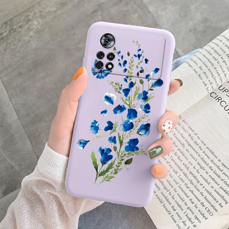 For Poco X4 Pro 5G M4Pro Cover Funda Vintage Flower Leave Protective Cover TPU Capa For Xiaomi Poco X4 Pocox4 X 4 M4 Pro Coque