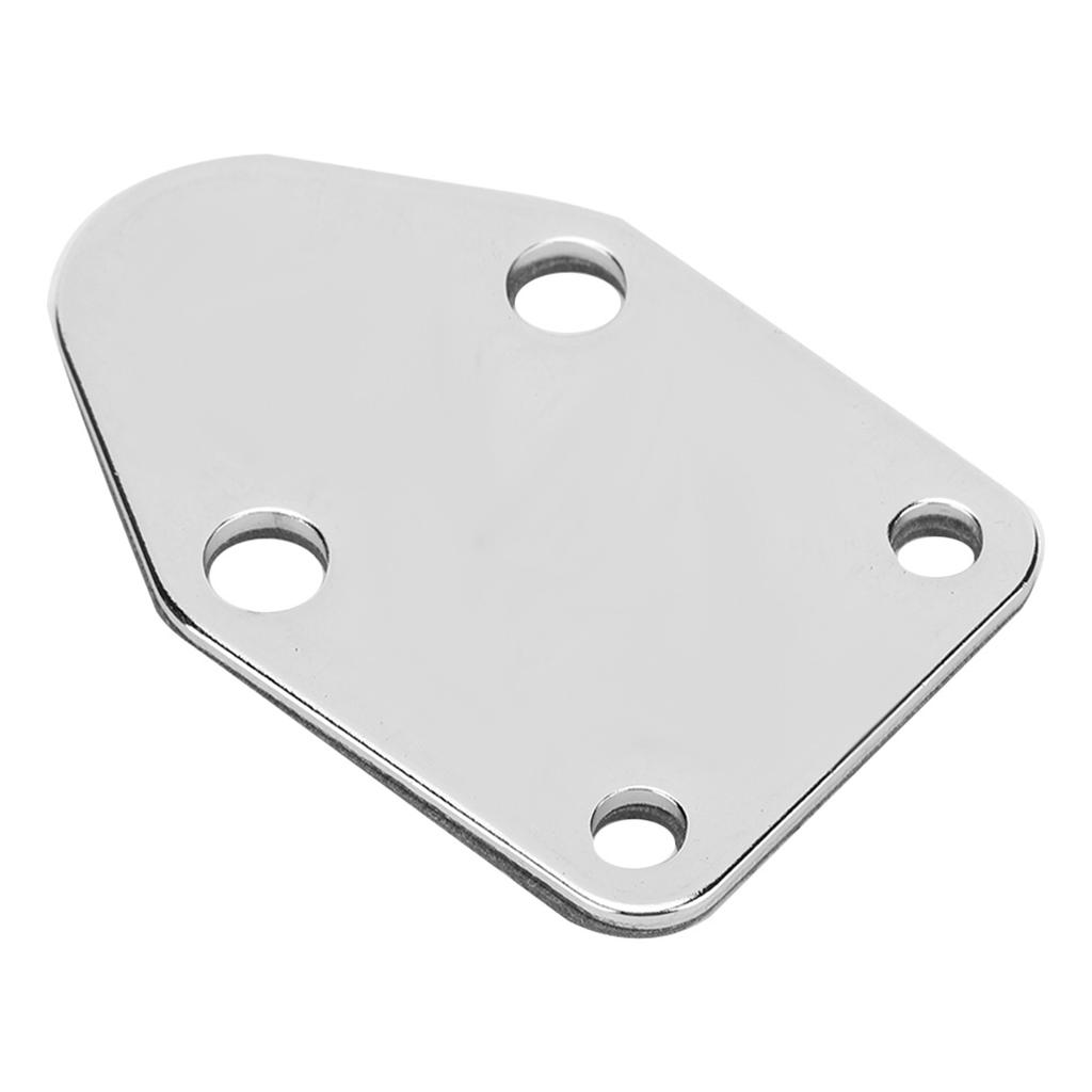Chrome Fuel Pump Mounting Plate With Gasket Fit for Chevrolet SB 283 305 327 350 383 400 Engine