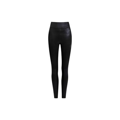 X Stella McCartney Kooperation Hochtaillierte enge Fitnesshose Damen Unterteile Schwarz HF8996