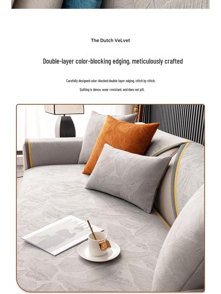 Kissenbezug für Sofakissen im nordischen Stil aus rutschfestem holländischem Samt - Leichter Luxus, Universeller Sitzbezug für alle vier Jahreszeiten.