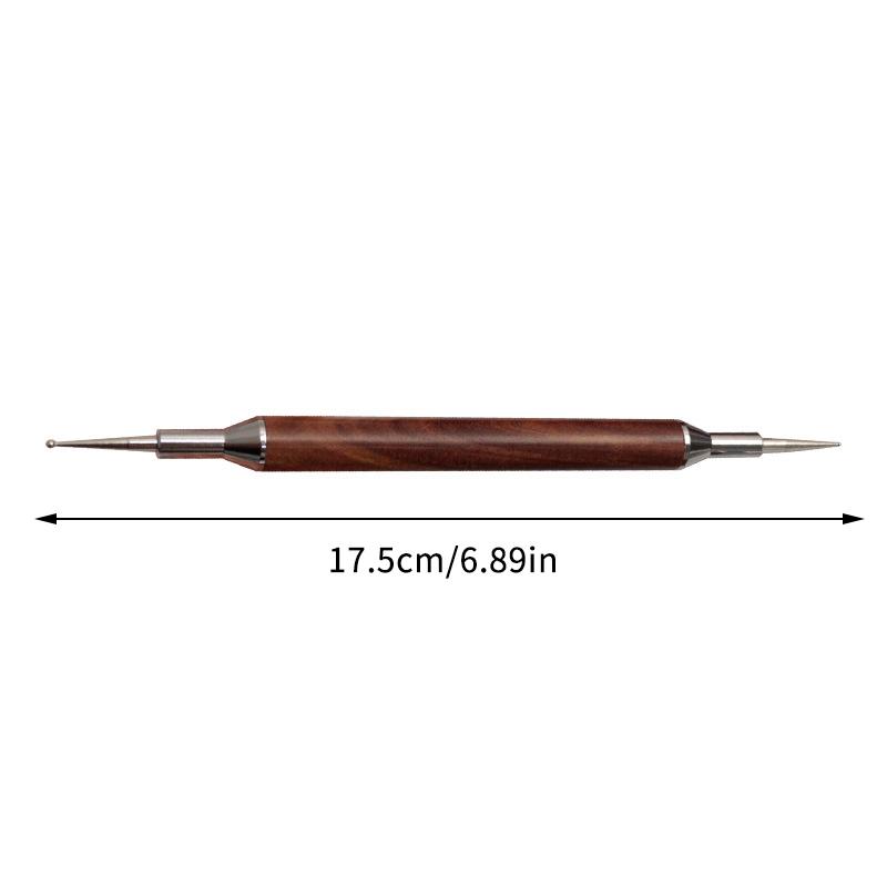 Sandalwood Nail Dotting Pen Double-End Nail Art Dotting Tools In Ballpoint Pen Design Nail Art Tip Dot Paint Manicure Salon