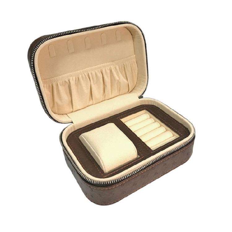 

2 Slots Exquisite Watches Storage Box Holder Dustproof Anti-scratch for Personal коричневый