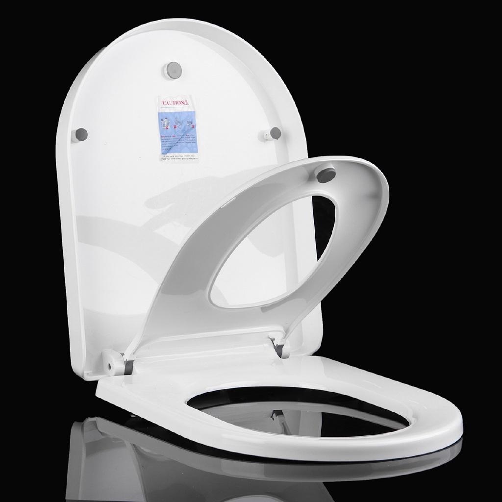 Type U Type V Remplacement Universel Abattant de Toilette Couvercle Ensemble Carré Rond Salle de Bain Antibactérien