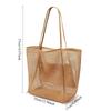 1PC folding beach bag mesh mesh handbag women's shoulder bag summer outdoor travel essential play bag