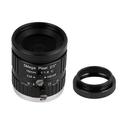 5MP 16mm Ohnisková vzdálenost CCTV HD Manuální objektiv 2/3 C-Mount pro dohledovou bezpečnostní kameru
