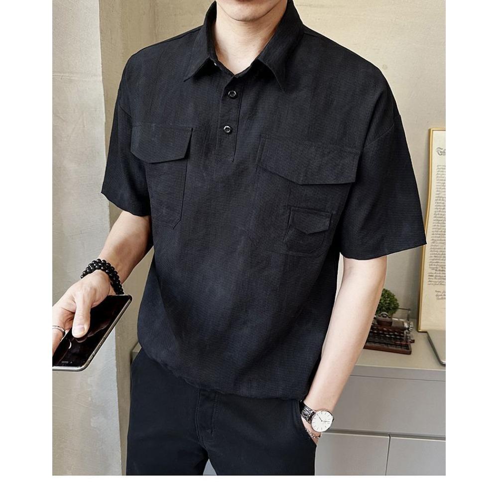 New Short Sleeved Men's Shirt Summer Fashion Trendy Brand Half Sleeved Thin Loose Casual Trendy Shirt