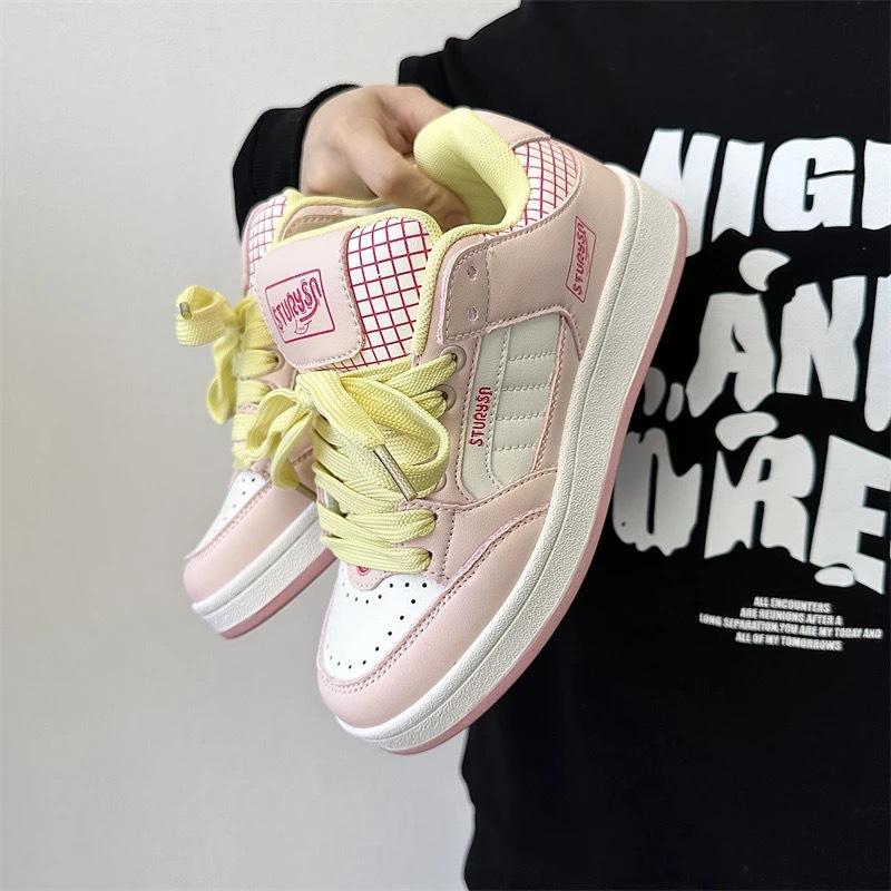 

Корейская версия повседневных нишевых дизайнерских кед женские ins Харадзюку стиль гавани универсальные ретро классические трендовые уличные туфли осень 40