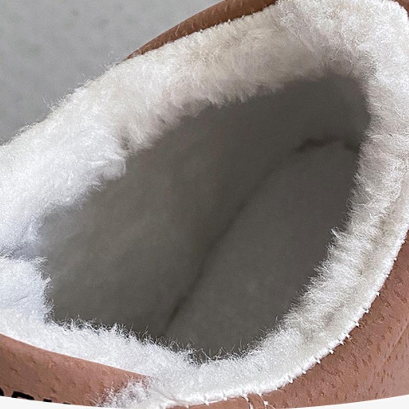 Winter Baumwollschuhe für Damen, Fleece Sportliche Ballerinas, Schneestiefel im koreanischen Stil, Warme Studenten Schnür-Freizeitschuhe