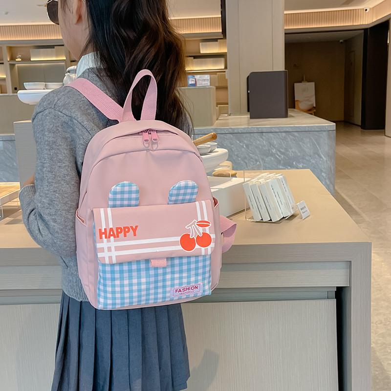 High-capacity Breathable School Backpack For Young Kids In Stylish Macaron Colors