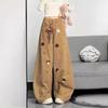 Jeans para Mujer Y2K con Bordado de Animales Lindos Cintura Alta Pierna Ancha Sueltos Estilo Calle