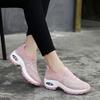 Large Size Women's Shoes Air Cushion Flying Woven Breathable Sports Shoes Dance Foot Cover Casual Women's Shoes Rocking Shoes Socks Shoes