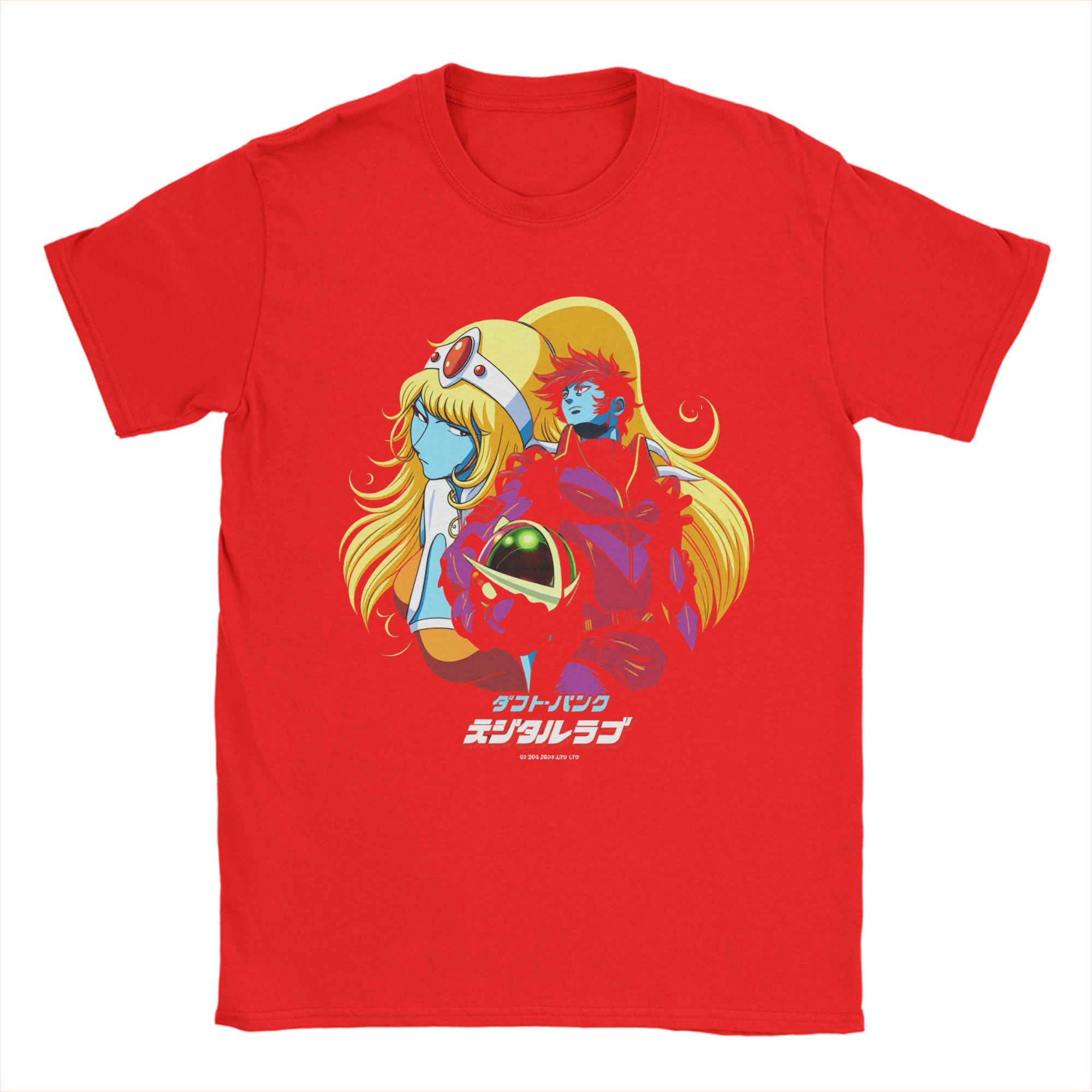 

DAFT PUNK and Leiji Matsumoto TShirt Summer Cool T Shirts Men 100 Cotton O Neck Plus Size Tees ShortSleeve Streetwear Tshirt S