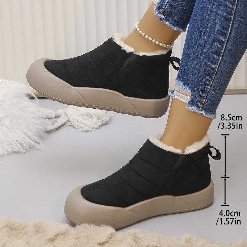 

New Shoes, Large-sized Shoes, Snow Boots, Warm, Fleece and Thickened Cotton Boots, Women s Waterproof and Anti-slip 43