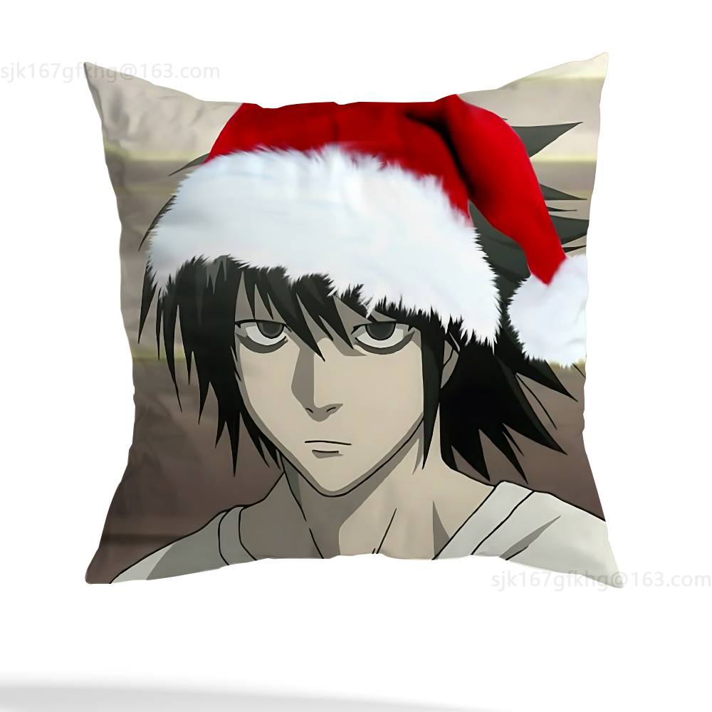 Anime D-Death Note Kissenbezug Sofa Wohnzimmer Schlafzimmer Kopfteil Rückenlehne Kissen Quadratisches Kissen Nickerchenzeit