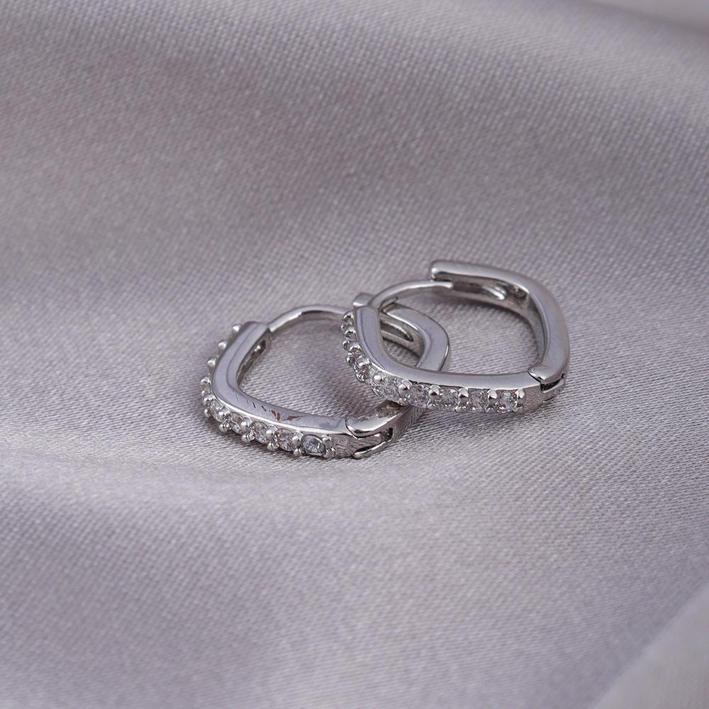 Elegantní náušnice s jehličkou ze stříbra 925: Všestranné francouzské kruhy v měděné barvě s více styly pro sofistikovaný vzhled