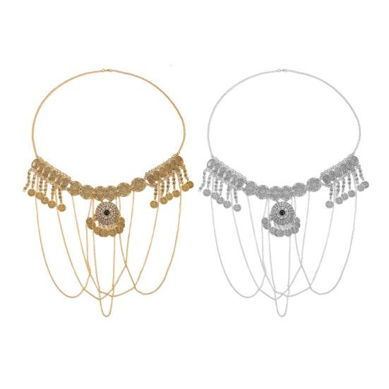 Alloy Waist Chain Retro Style Coin Tassel Decor Belt Chain