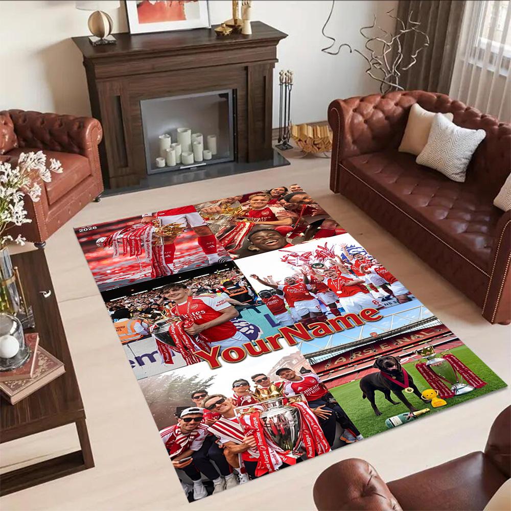 Arsenal Customize Your Name Carpet Suitable for Hallway Outdoor Living Rooms Dining Room Antislip Carpet Anime Office Decor