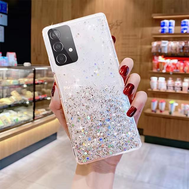 

Силиконовый чехол Starry Sky Glitter для Samsung S24 S23 S22 S21 Ultra Plus FE A13 A53 A14 A54 A15 A55 iPhone 16 15 14 13 12 11 Pro Max Plus XS MAX XR 8 7 Samsung Galaxy S24 FE чистый