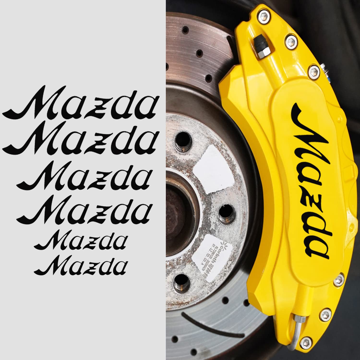

Наклейка на тормозной суппорт Bokos для Mazda (черный) Brake caliper sticker чёрный
