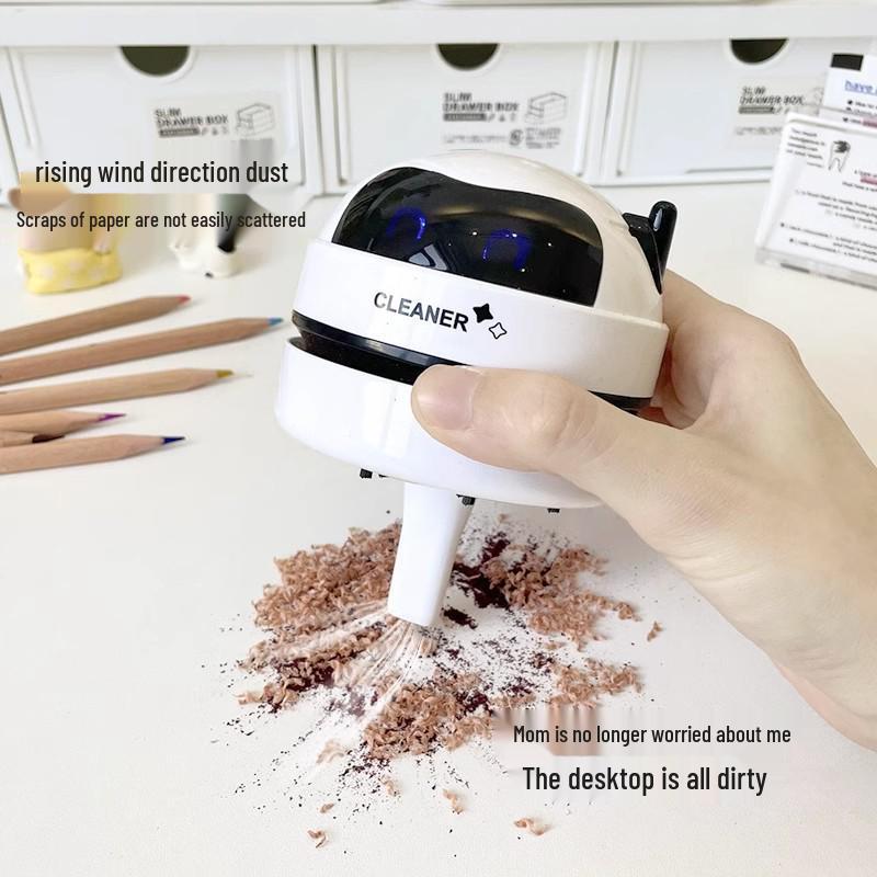 USB Rechargeable Mini Desktop Vacuum Cleaner for Dust and Shavings