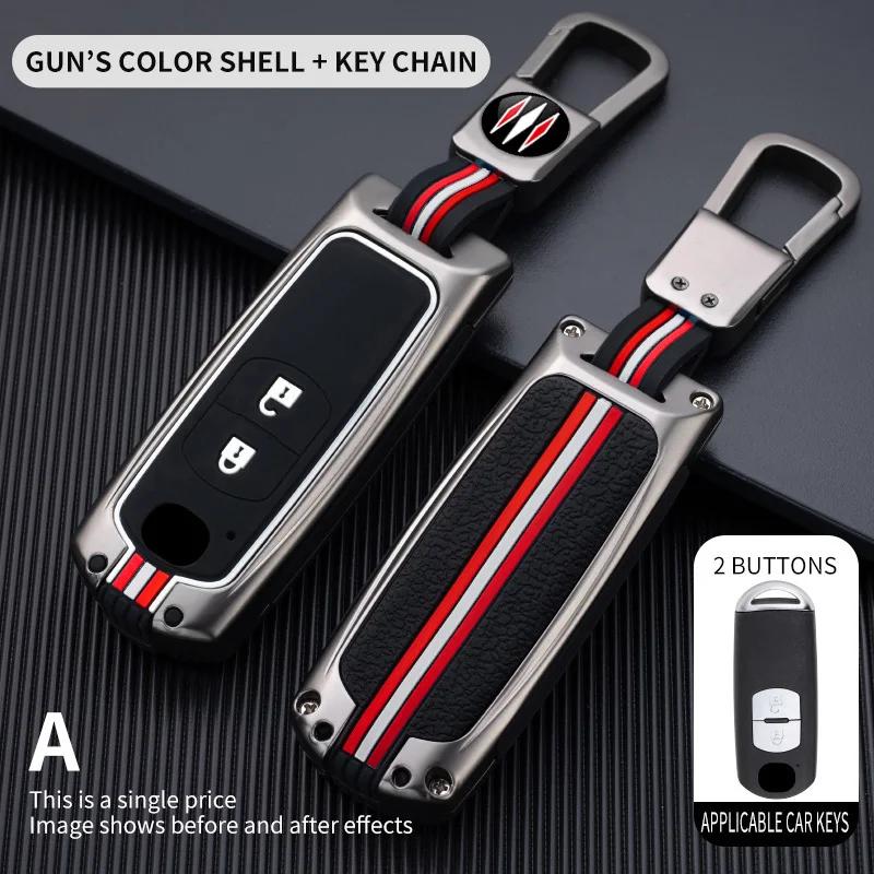 Zinc Alloy Car Key Cover Case Protective Shell for Mazda 2 3 5 6 Demio CX-3 CX-4 CX-5 CX-7 CX8 MX5 Axela Atenza 2019 Accessories