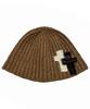 SK8ER ROCK Tone On Tone Cross Beanie ((Camel))