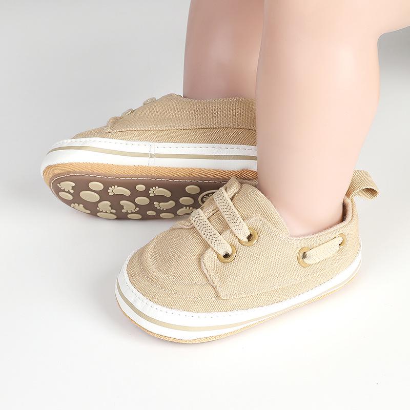 Non-Slip Canvas Slip-On Shoes for Babies 6-12 Months – Soft Sole, Stay-On Design for Boys and Girls