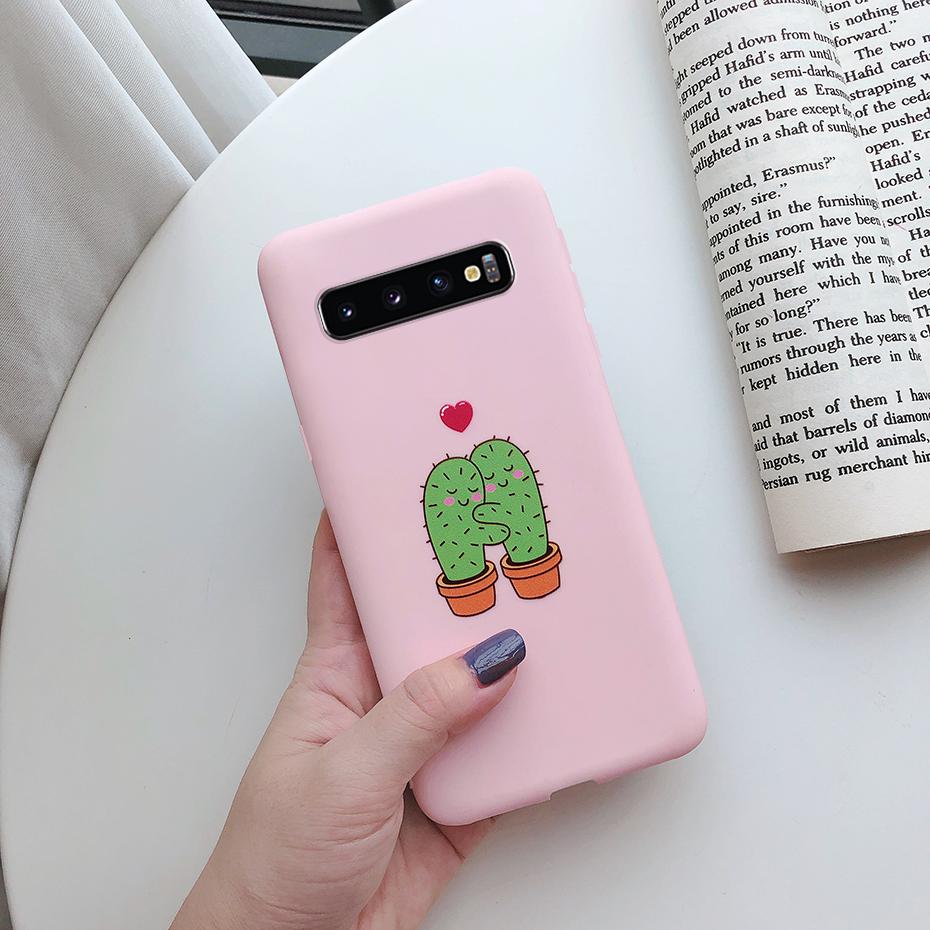 

for Samsung Galaxy S10 plus S10e S10+ Cover multicolor Soft Silicone Phone Case for Galaxy S10e S10 Plus S10+ Couple Funda case Galaxy S10 Plus коричневый