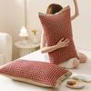 Pure Cotton Pillowslip Rectangular Pillow Cover Envelope-style Plaid Pillowcase Dormitory