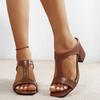 Women's Summer New PU Leather Brand Designer Casual Open Toe Sandals Fashion Party Shopping Dress Women Slippers Plus Size