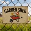 Vintage Garden Shed Tin Sign 8x12in 2D Flat Metal Plaque Unframed Wall Art for Home Yard Patio Garage Outdoor Decor Gift