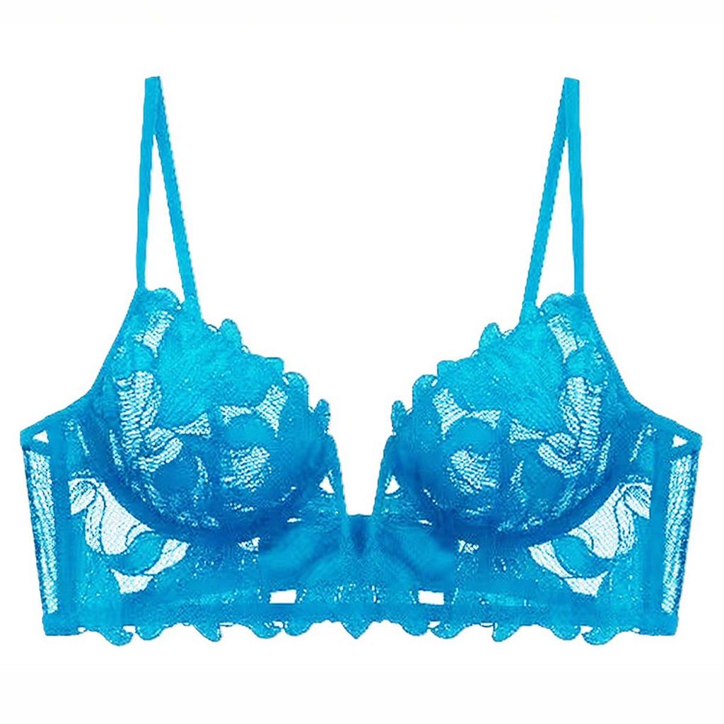 "Sexy Deep V Embroidered Lace Push-Up Lingerie Set for Enhanced Curves"