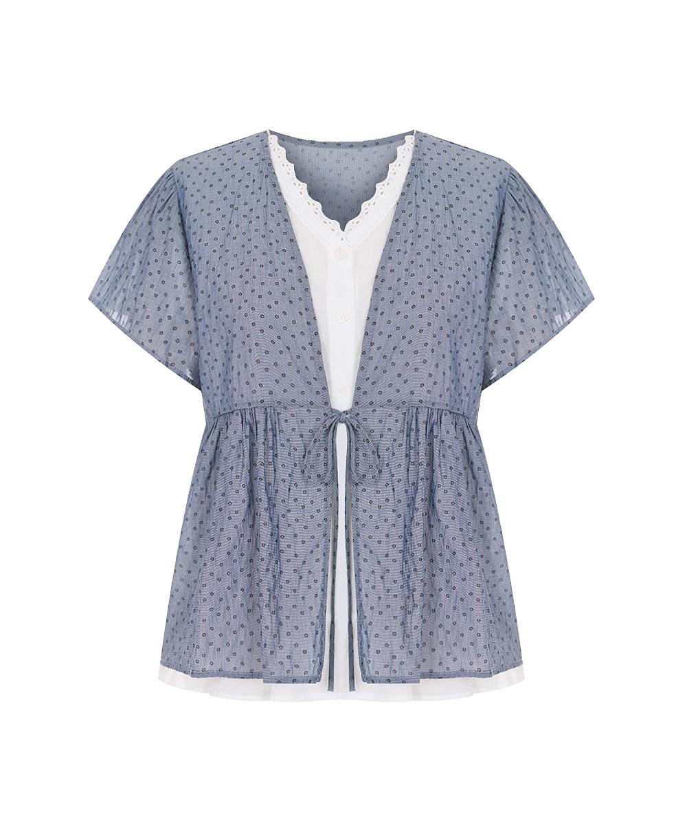 Page Flynn Frill Strap Layered Blouse_S6Bbl020C White/Free