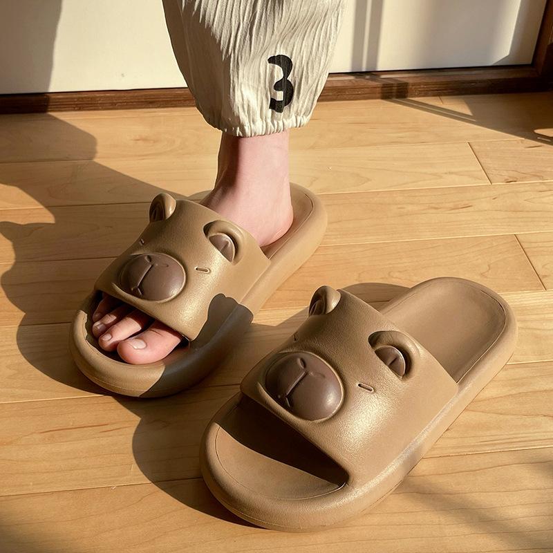 Children's cool slippers summer new middle-aged and older children's kapibara women's new couples wear non-slip sandals at home men