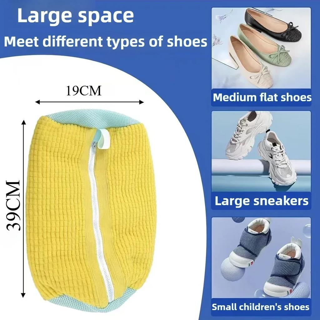 1/2 STÜCK Wäscheschuhe Beutel Gepolstertes Netz Wäsche Schuhe Schützer Flauschige Fasern Polyester Waschen Schuhe Maschine Wäschebeutel Trockenbeutel