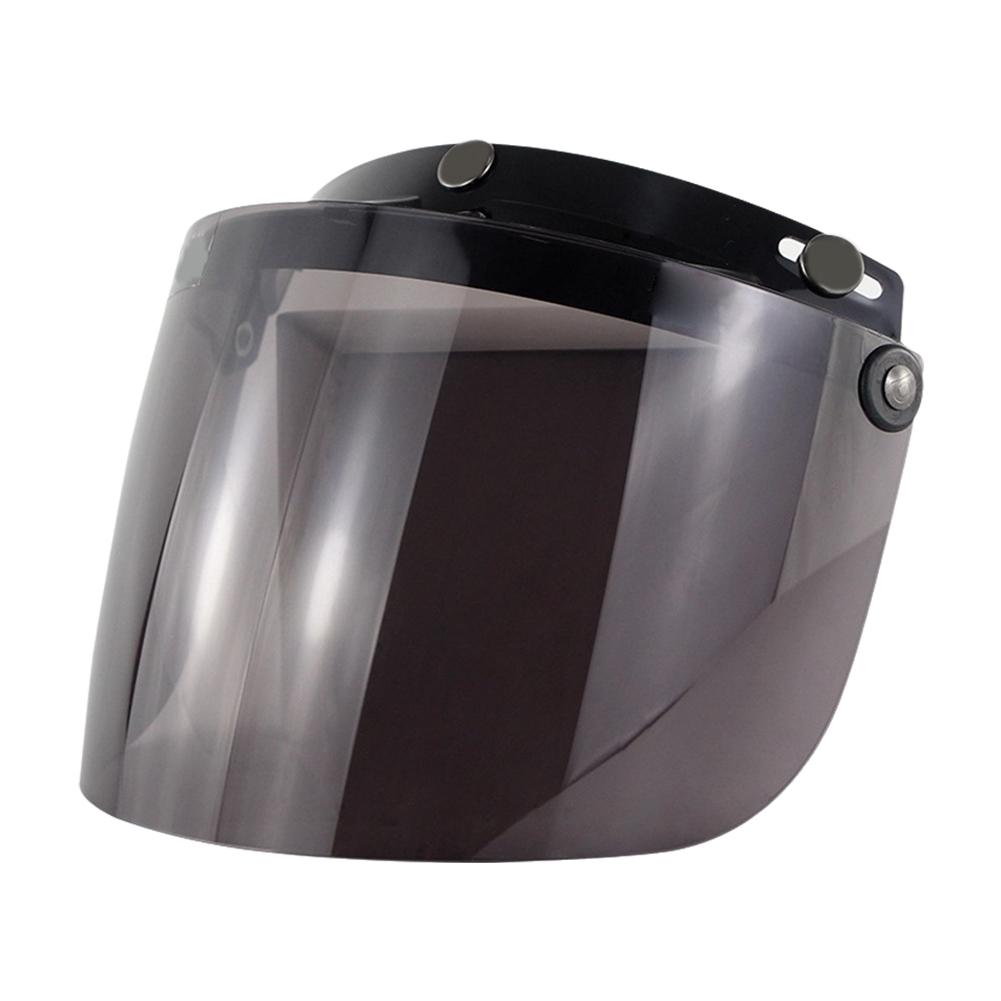 Motorcycle UV Protection Windproof Retro Fashion Sunshade Lens Gradient Change Universal 3-button Anti-scratch Helmet Windscreen