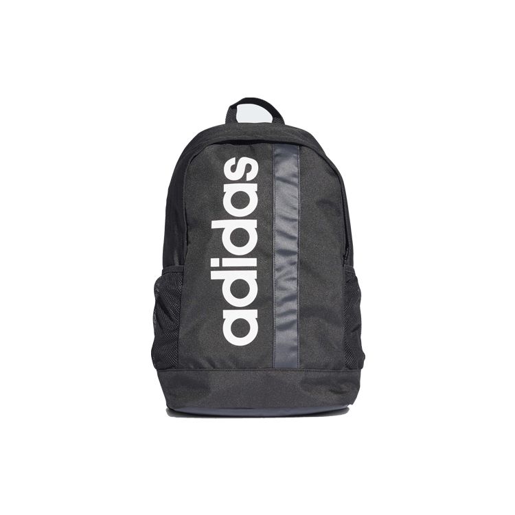 Adidas Sports Leisure Large Logo Zipper Closure Large Capacity Fabric Backpack Unisex Backpack Black DT4825 Black