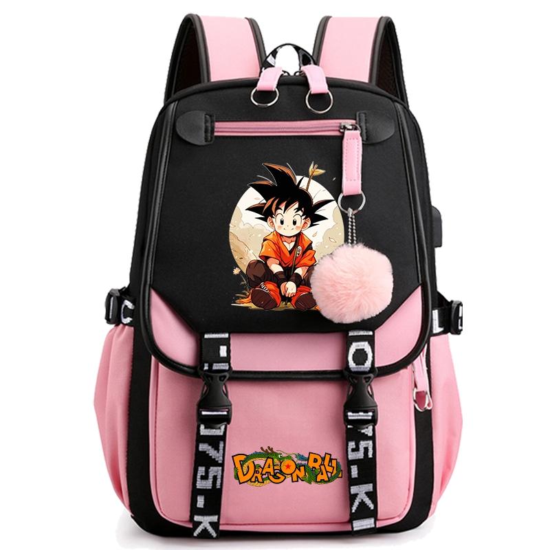 Anime Dragon Ball Backpack for Women Canvas Laptop Bag Back To Schoolbag for Teenager Girl Schoolbag Women Travel Bag Mochila
