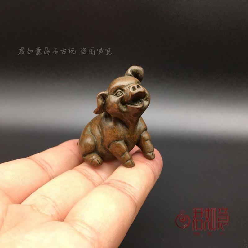 Solid Zodiac Pig Copper Cute Piggy Ornament Four Little Pigs Creative Incense Holder Tea Pet