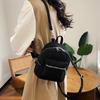 Retro Velvet Backpack Corduroy Small Backpack New Women's Bag Version Simple Casual Girl Small Schoolbag Woman