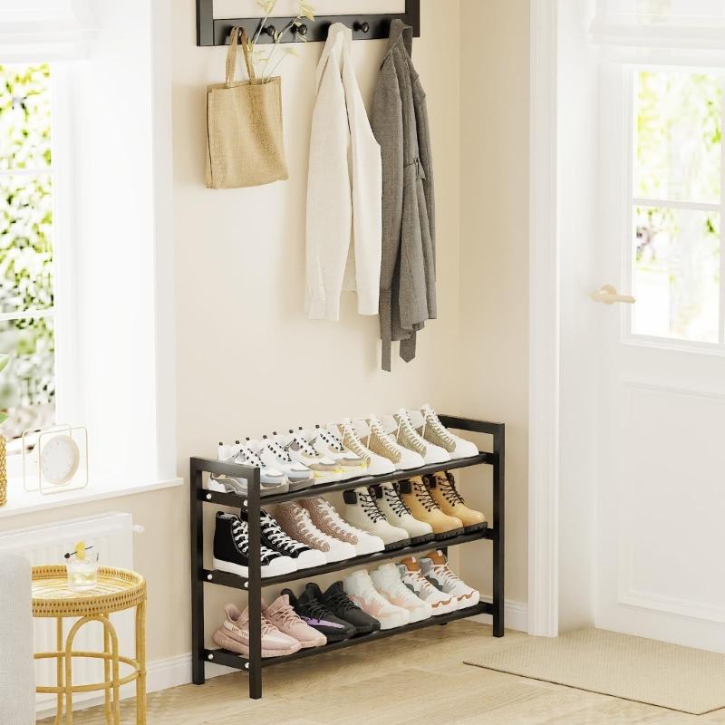 Sturdy Expandable Shoe Shelf With Folding Feature Great For Small Spaces And Apartment Use
