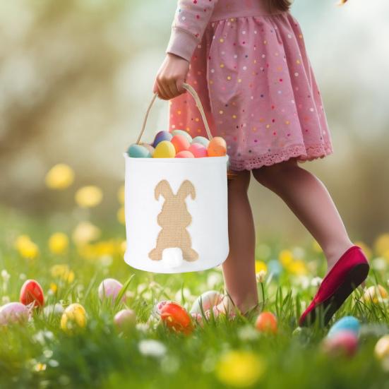 Osterhasenkorb mit Griff Große Kapazität Stark belastbar Mehrzweck Osterei