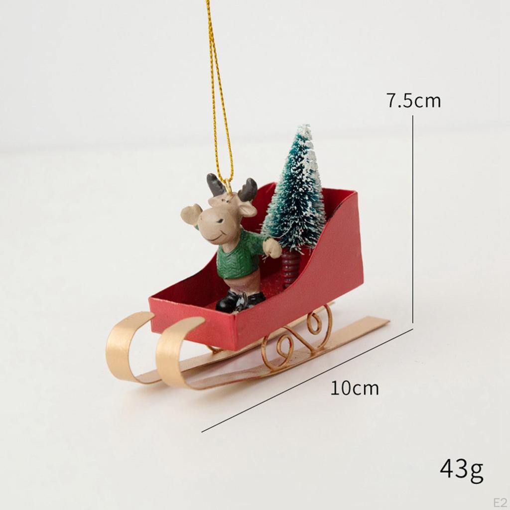 Praktická ozdoba saní Vánoční saně Auto Ruční práce Přívěsek na stromek pro Svatbu Krb