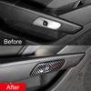 Only LHD! For Chevrolet Corvette C7 2014-2018 Car Accessories ABS Plastic Carbon Car Door Side Inner Armrest Cover Trim 2pcs