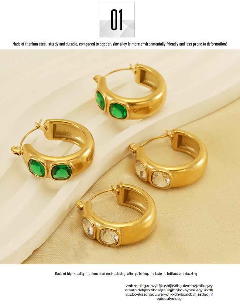 18K Gold-Plated Zircon Earrings: Elegant, Fashionable, and Versatile