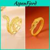Stylish Gold Plated Snake Ring For Men With Red Eyes And Unique Animal Design