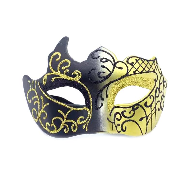 Retro Painted Half Face Masquerade Mask For Women And Men Venice Mask Halloween Costume Accessories Cosplay Party Props