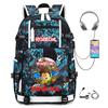Trendy Game Print Backpack for Teens, Large Capacity Outdoor Travel USB Backpack for Men Women
