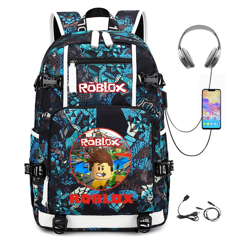 Trendy Game Print Backpack for Teens, Large Capacity Outdoor Travel USB Backpack for Men Women